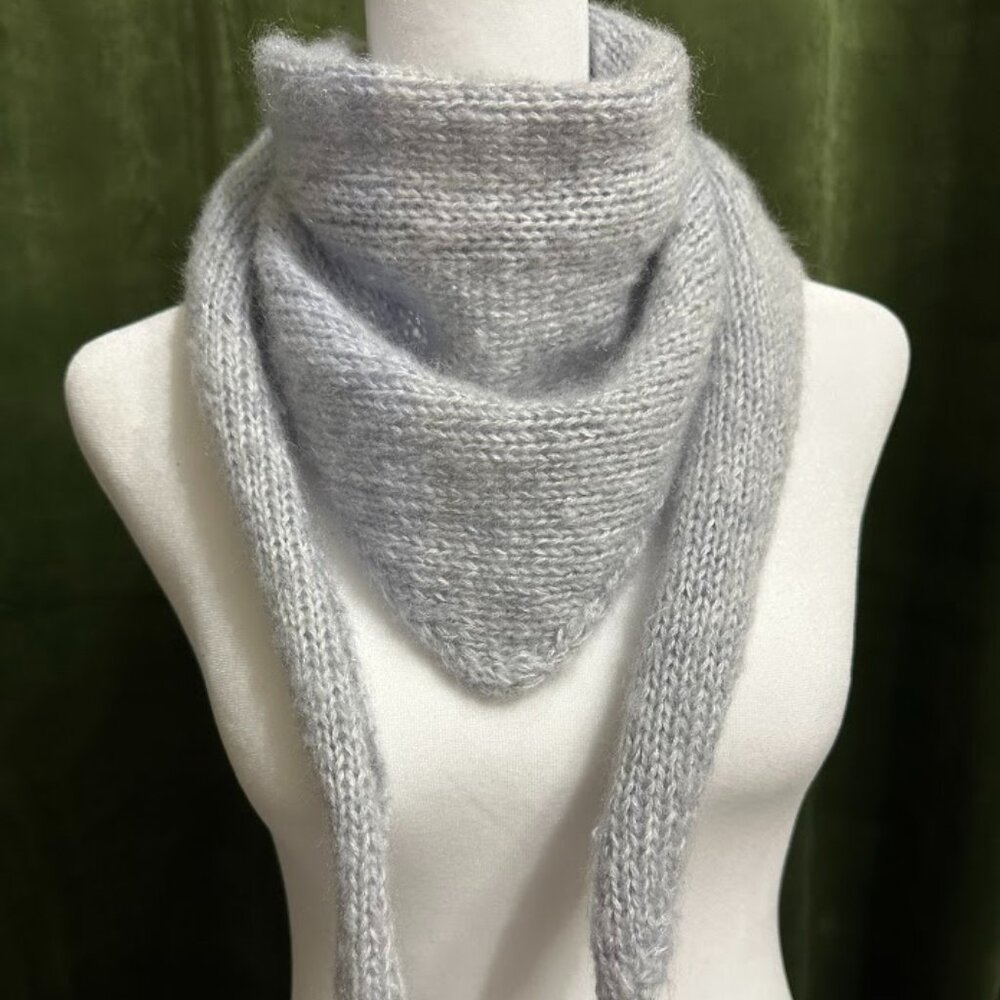 Knitted Shawl Hand knitted Scarf Handmade Knitted Shawl Blue Scarf Style Shoulde